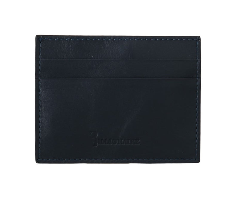 Elegant Blue Leather Men's Wallet