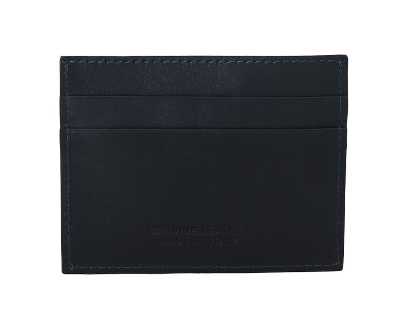 Elegant Blue Leather Men's Wallet