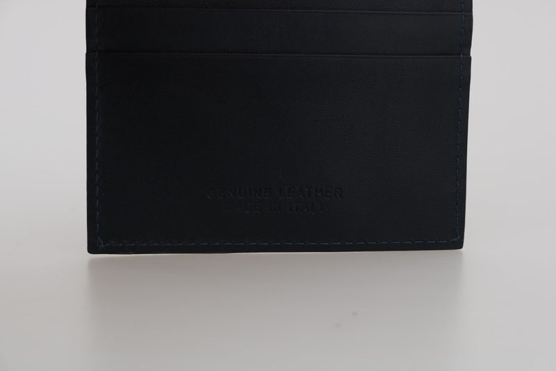 Elegante blaue Leder -Herrenbrieftasche