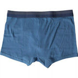 Blue Cotton Blend Regular Boxer Shorts Underwear