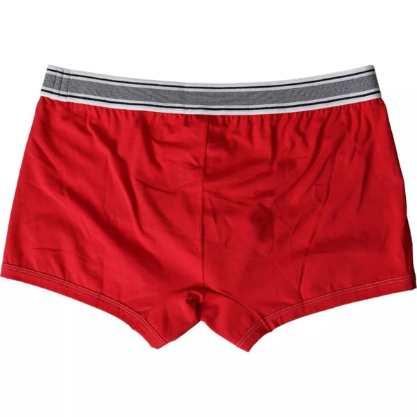 Red Cotton Stretch Regular Boxer Shorts Underwear