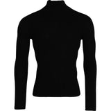 Black Wool Turtleneck Long Sleeves Sweater