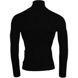 Black Wool Turtleneck Long Sleeves Sweater