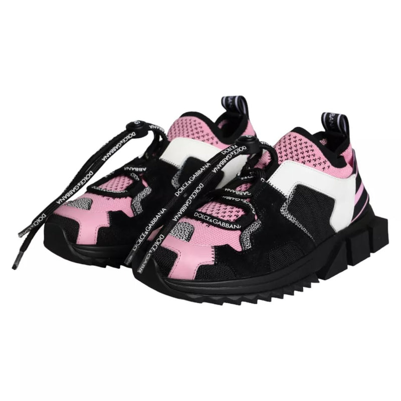 Black Pink Mesh Sorrento Trekking Sneakers Shoes