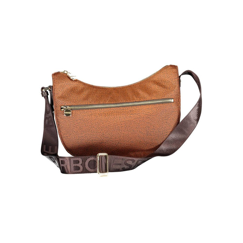 Brown Polyester Handbag