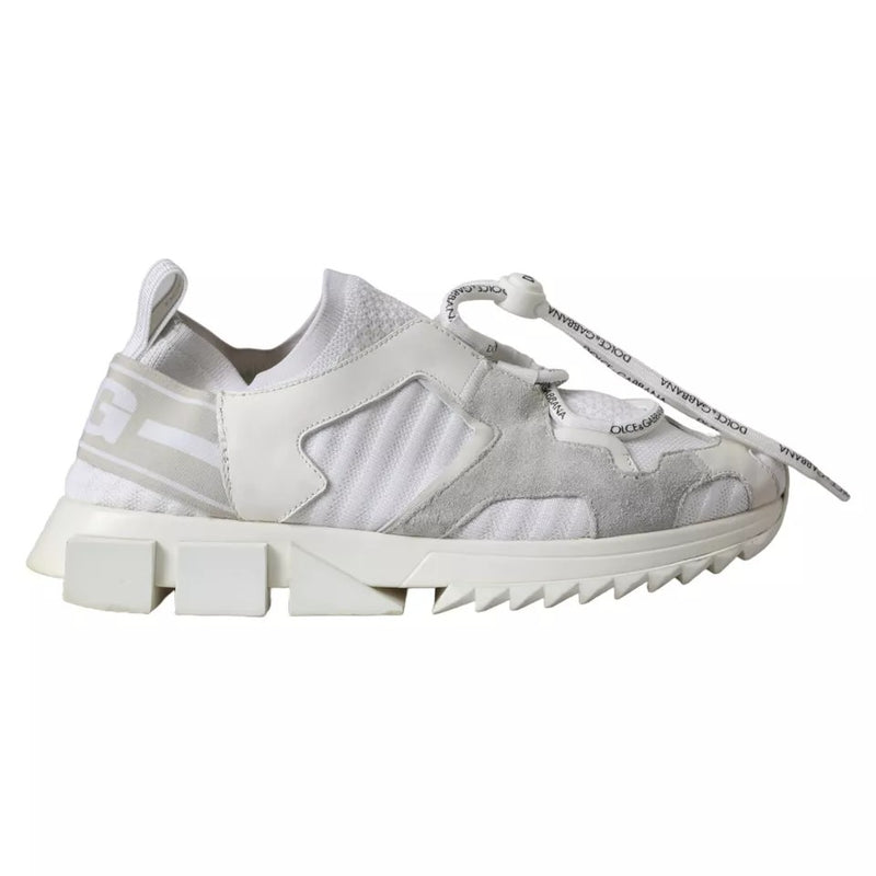 White Mesh Sorrento Trekking Sneakers Shoes