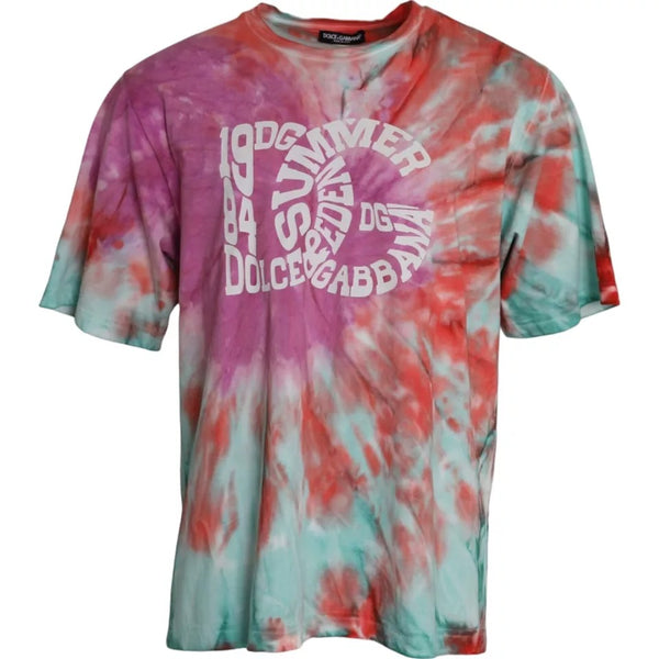 Multicolor Tie Dye Cotton Round Neck T-shirt