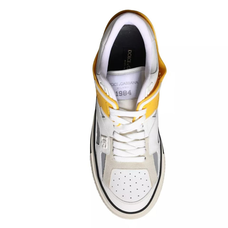 Multicolor Nappa Leather Low Top Sneakers Men Shoes