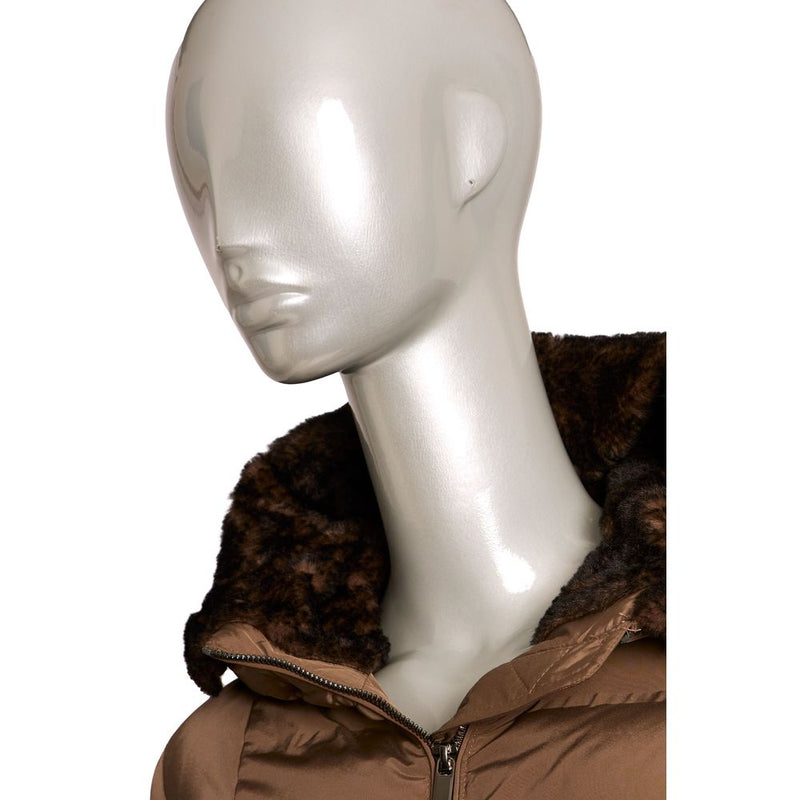 Brown Polyester Jackets & Coat