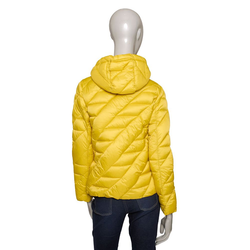 Yellow Polyester Women Jacket