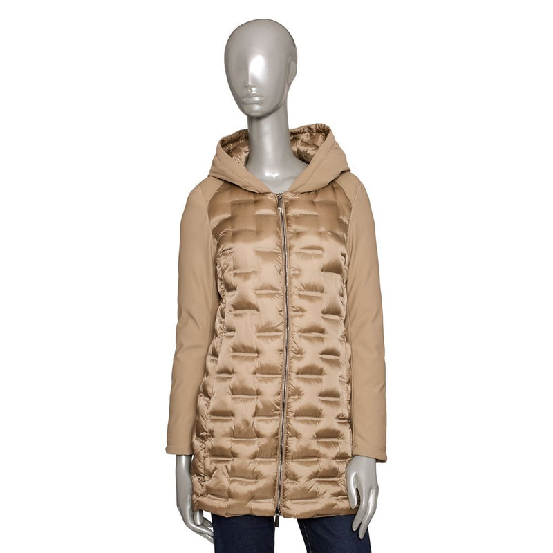 Beige Polyester Jackets & Coat