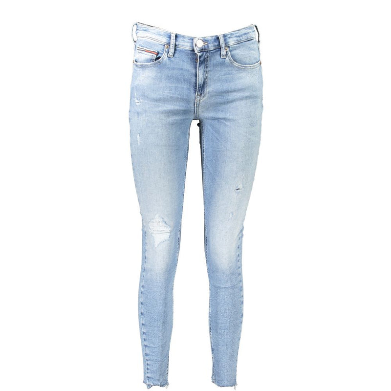 Light Blue Cotton Jeans & Pant