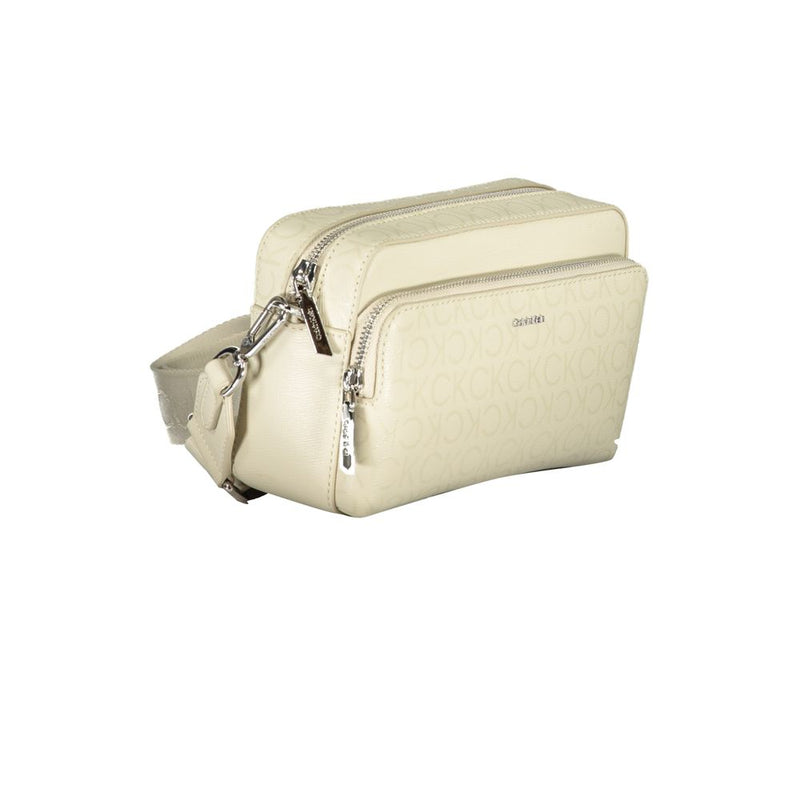 Beige Polyester Handbag