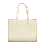 Beige Polyester Handbag