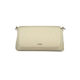 Beige Polyester Handbag