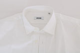 Elegant White Slim-Fit Cotton Shirt