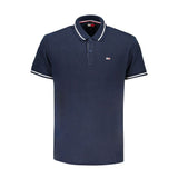 Blue Cotton Polo Shirt