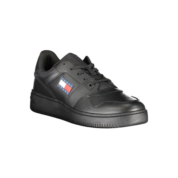 Black Polyester Sneaker