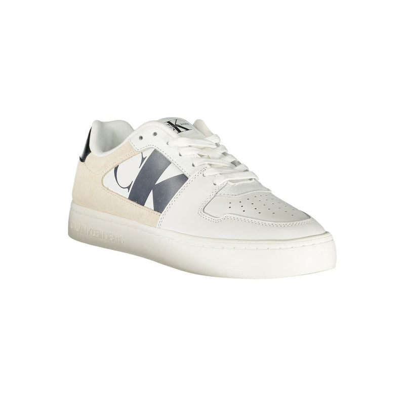 White Polyester Sneaker