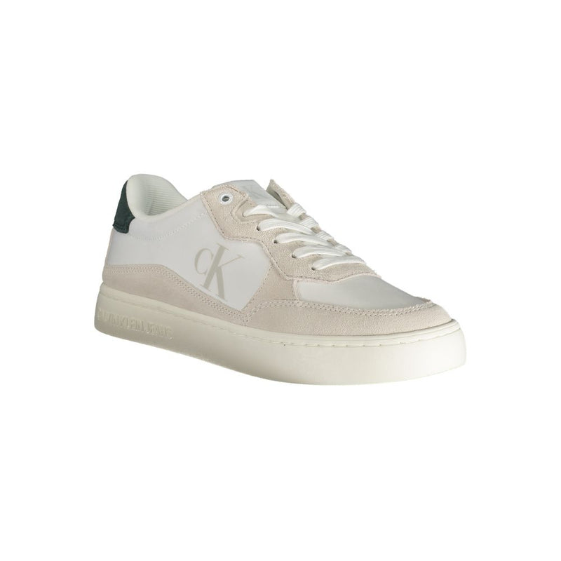 White Polyester Sneaker