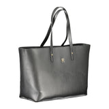 Black Polyethylene Women Handbag