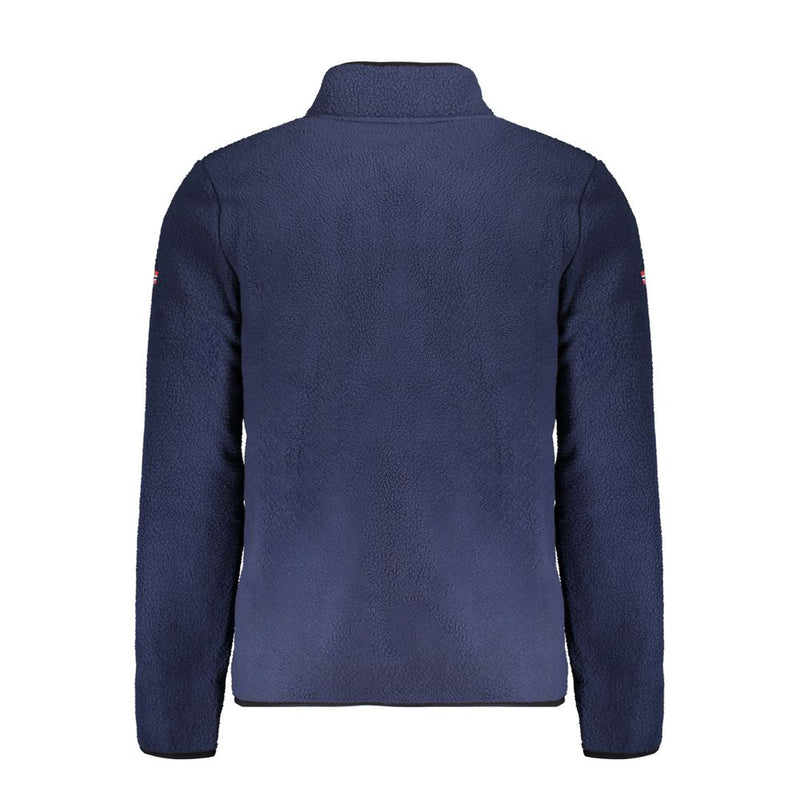 Blue Polyester Men Sweater