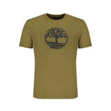 Green Cotton Men T-Shirt