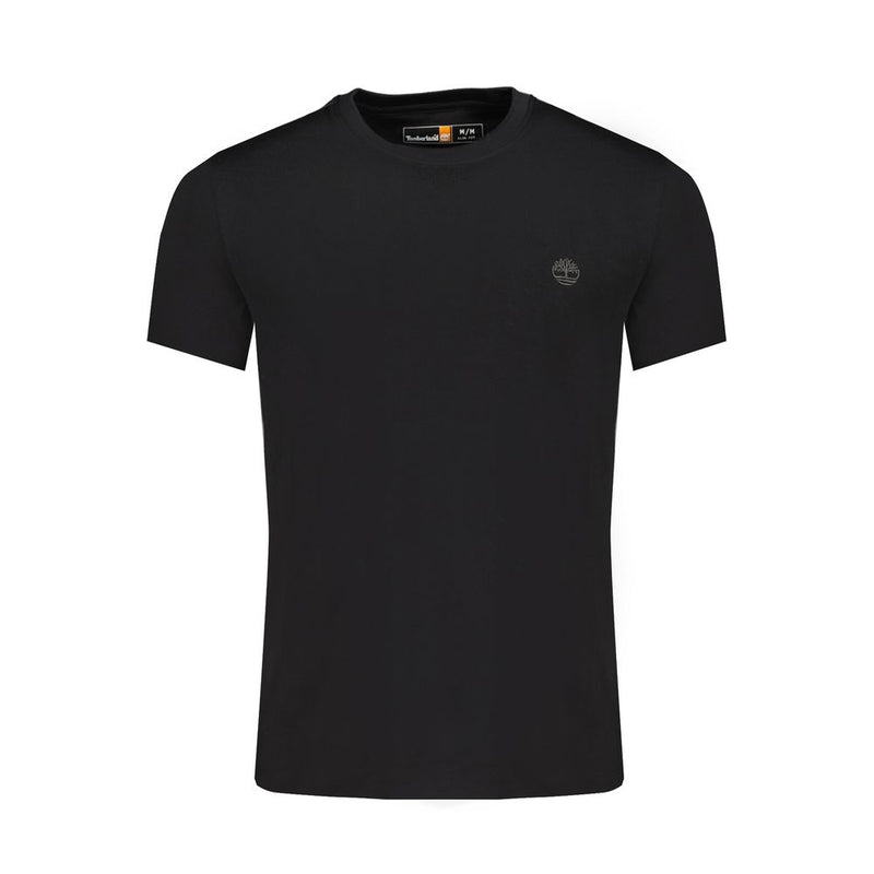 Black Cotton Men T-Shirt