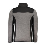 Gray Polyester Men Jacket