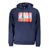 Blue Cotton Mens Hoodie