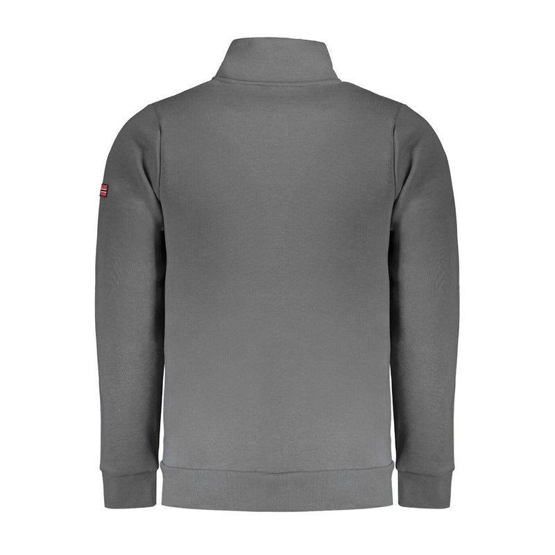 Gray Cotton Men Sweatshirt