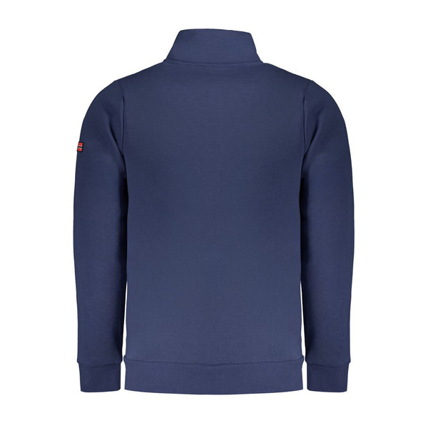 Blue Cotton Mens Sweater