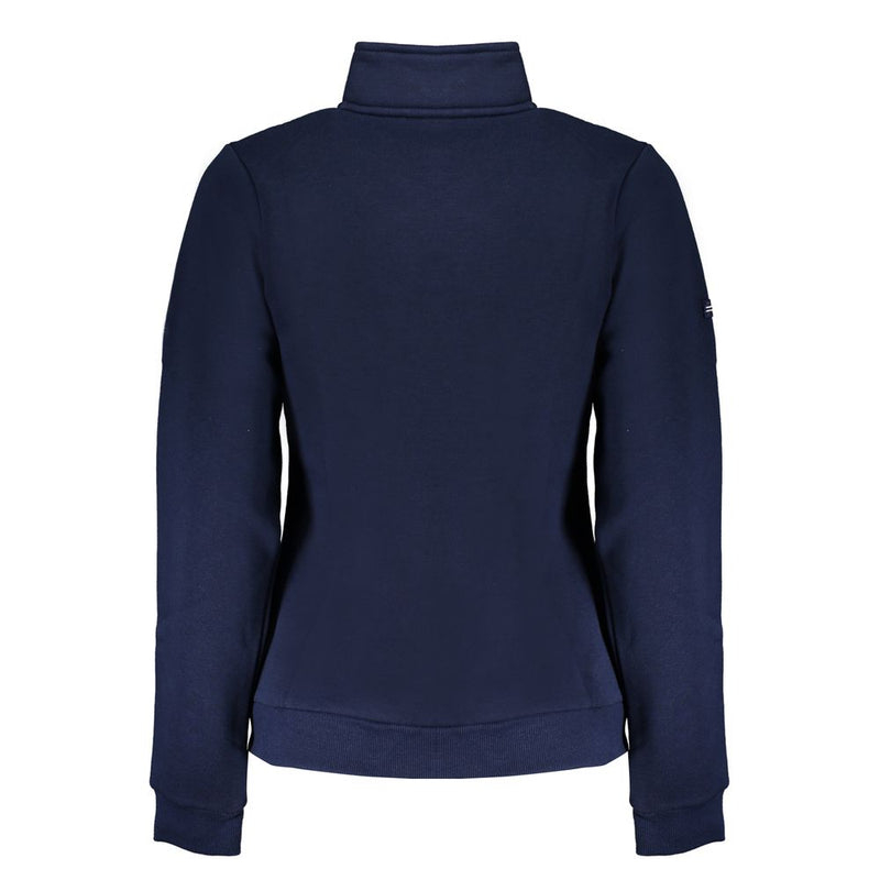 Blue Cotton Women Sweater