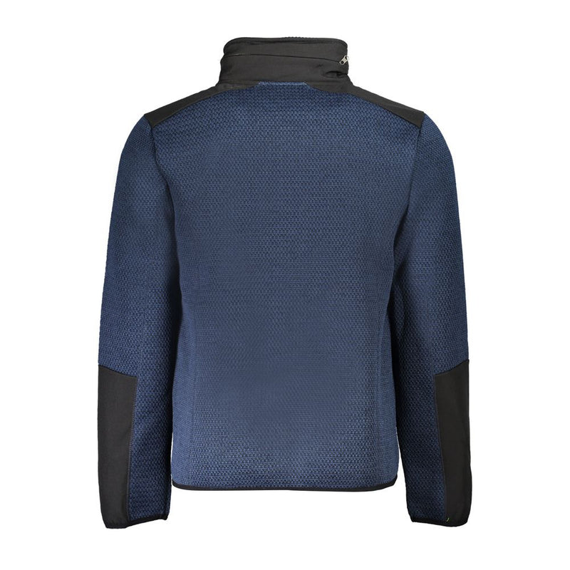 Blue Polyester Men Jacket