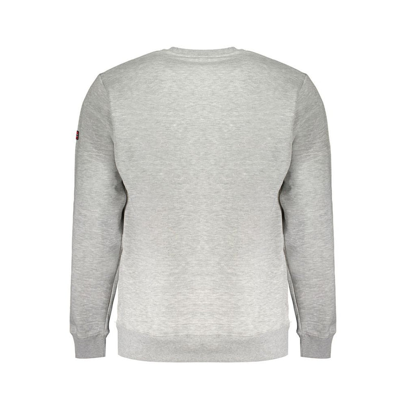 Gray Cotton Men Sweater