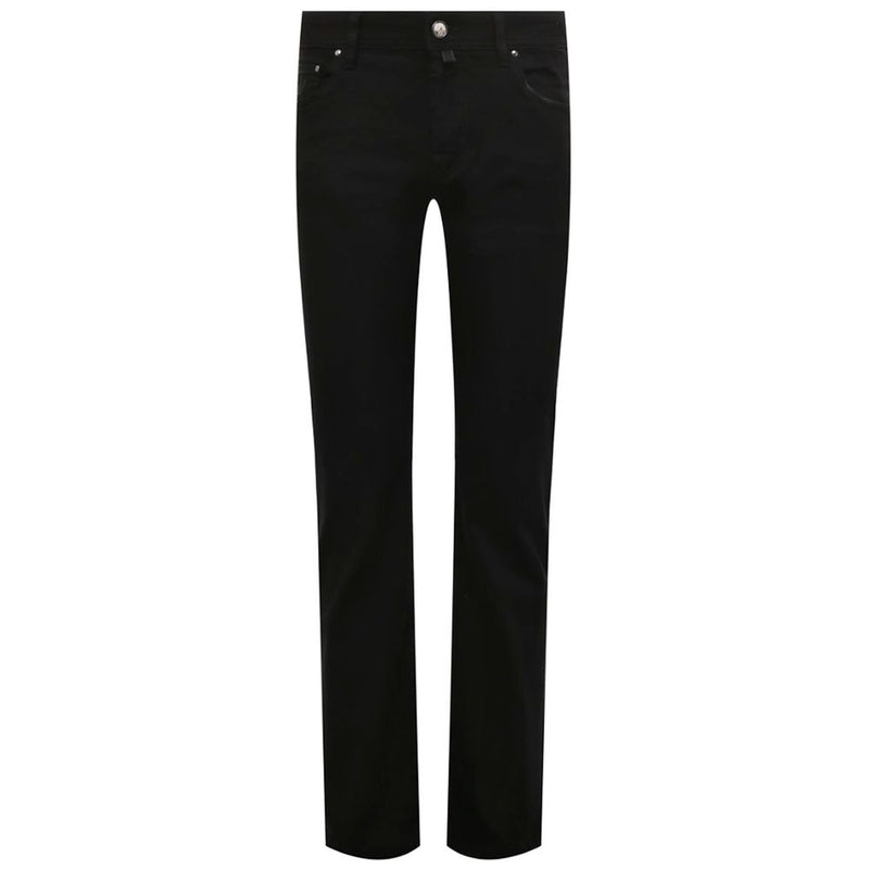 Black Cotton Jeans & Pant