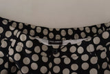 Black White Polka Dots Cotton Linen Shorts