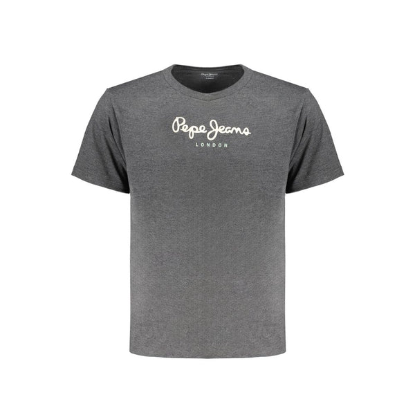 Gray Cotton Men T-Shirt