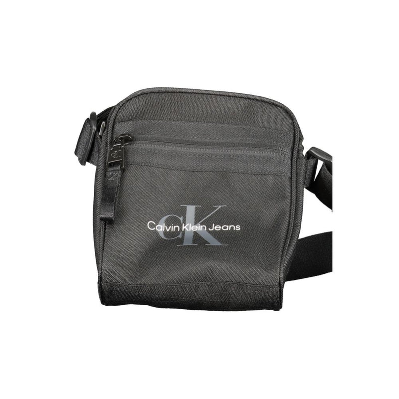 Black Polyester Men Shoulder Bag