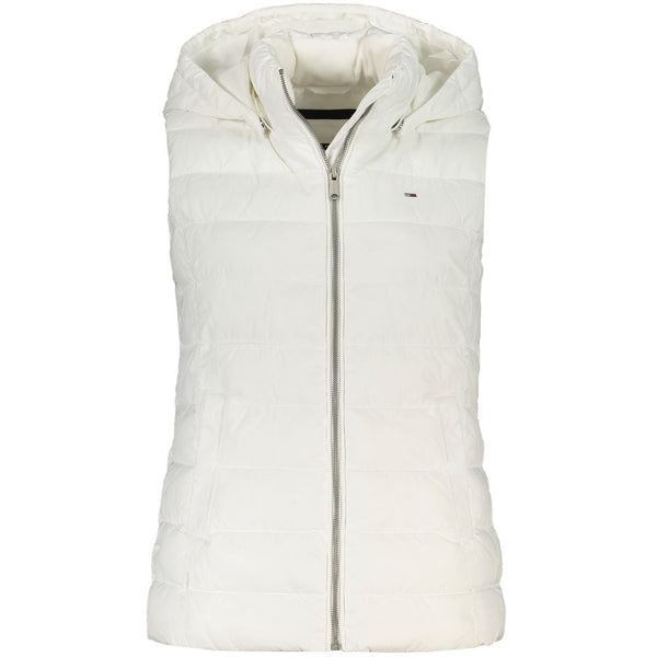 White Polyester Women Jacket