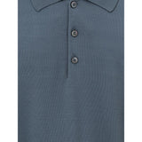 Gray Wool Polo Shirt