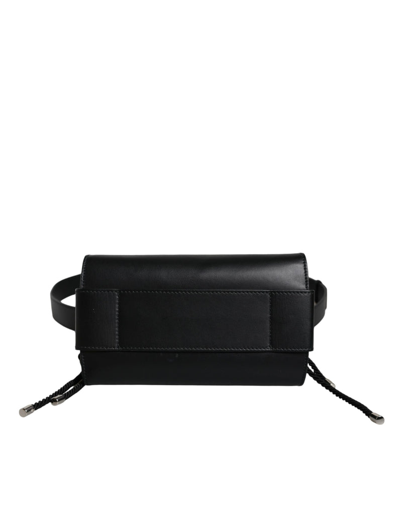 Black Leather Crossbody Strap Top Handle Bag