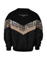 Black Leopard Crew Neck Sweatshirt Sweater