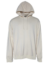 Off White Cotton Hooded Pullover Sweater