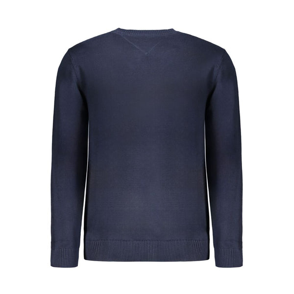 Blue Cotton Men Sweater