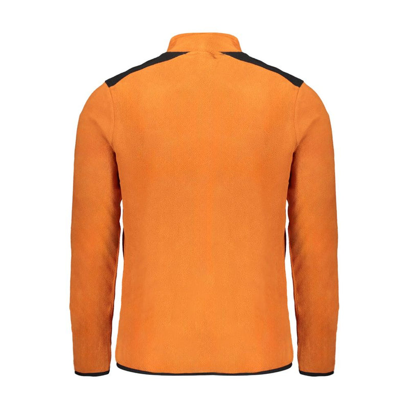 Orange Polyester Men Sweater