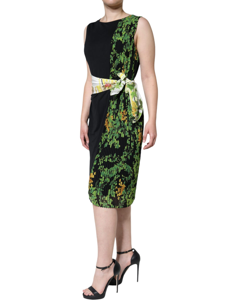 Multicolor Floral Sheath Knee Length Dress