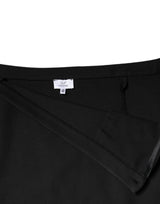 Black Straight Pencil Cut Knee Length Skirt