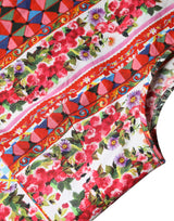 Multicolor Cotton Carretto Floral Tank Top