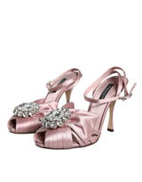 Pink Keira Crystal Heels Sandals Shoes